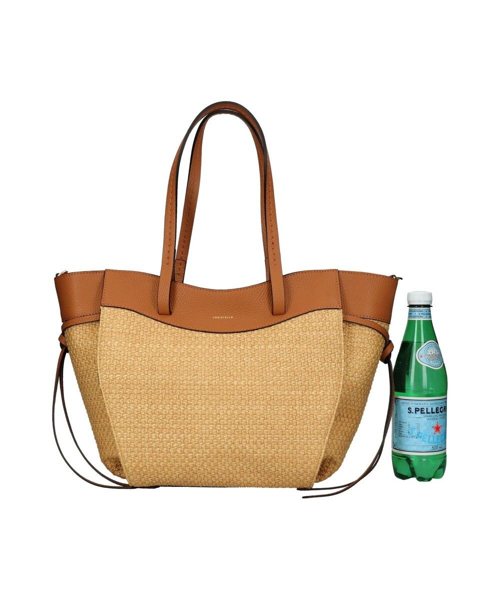 INTER-CHAUSSURES 【LORISTELLA】ラフィア＆レザーコンビネーショントート 