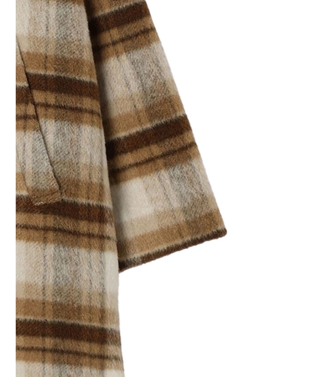 Green Parks ・ＥＬＥＮＣＡＲＥ　ＤＵＥ　シャギーチェックミドルコート 