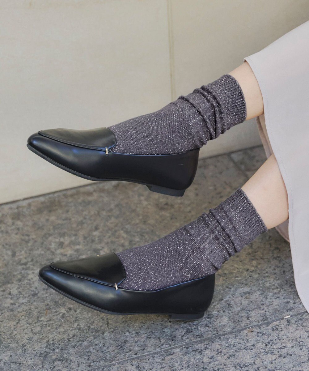 Tiaclasse シャイニーリブソックス 