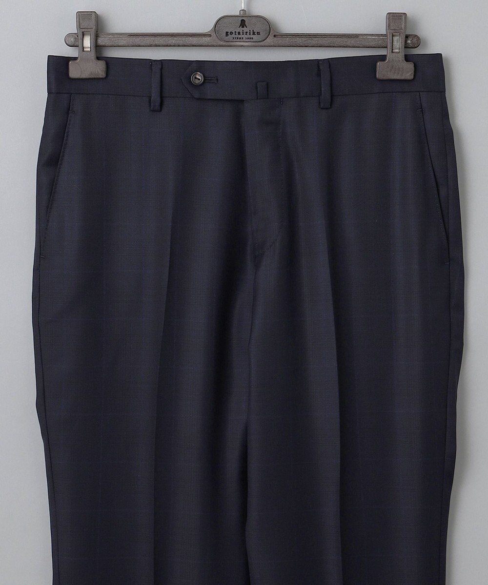 GOTAIRIKU 【Loro Piana Fabric】365 通年スーツ(ネイビー×格子) 