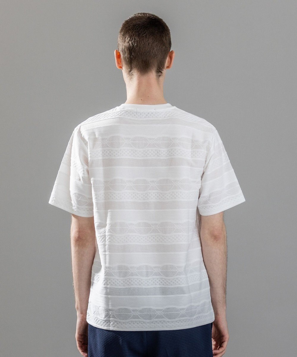 JOSEPH HOMME 新柄【ストレッチ/洗える】ジャガードボーダー　クルーネックTシャツ 