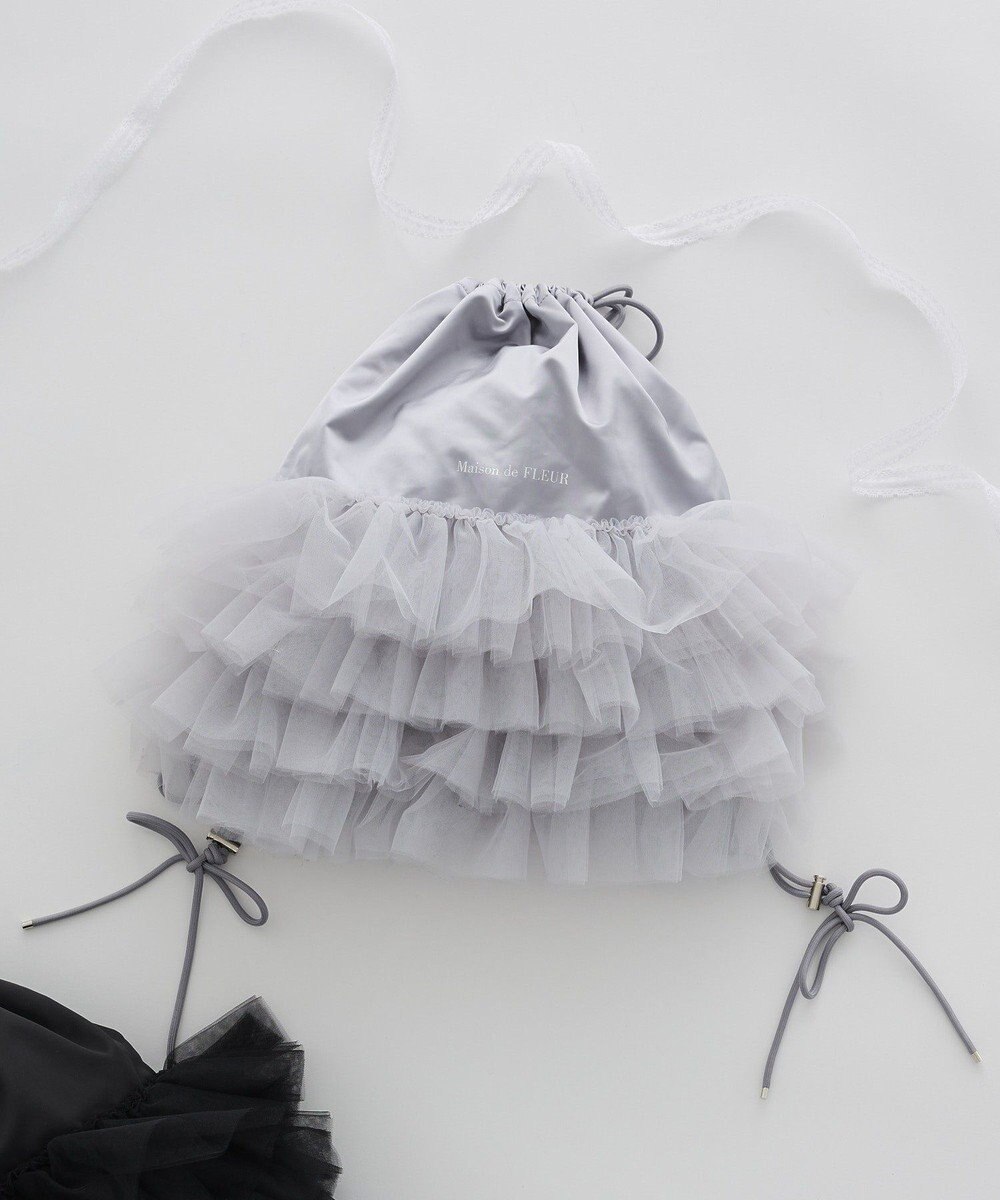 Maison de FLEUR チュールフリルナップサック 