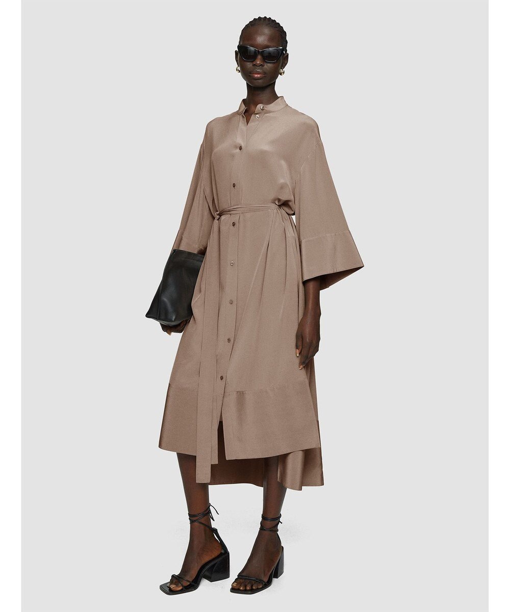 JOSEPH クレープ ド ソワ　ミディドレス 