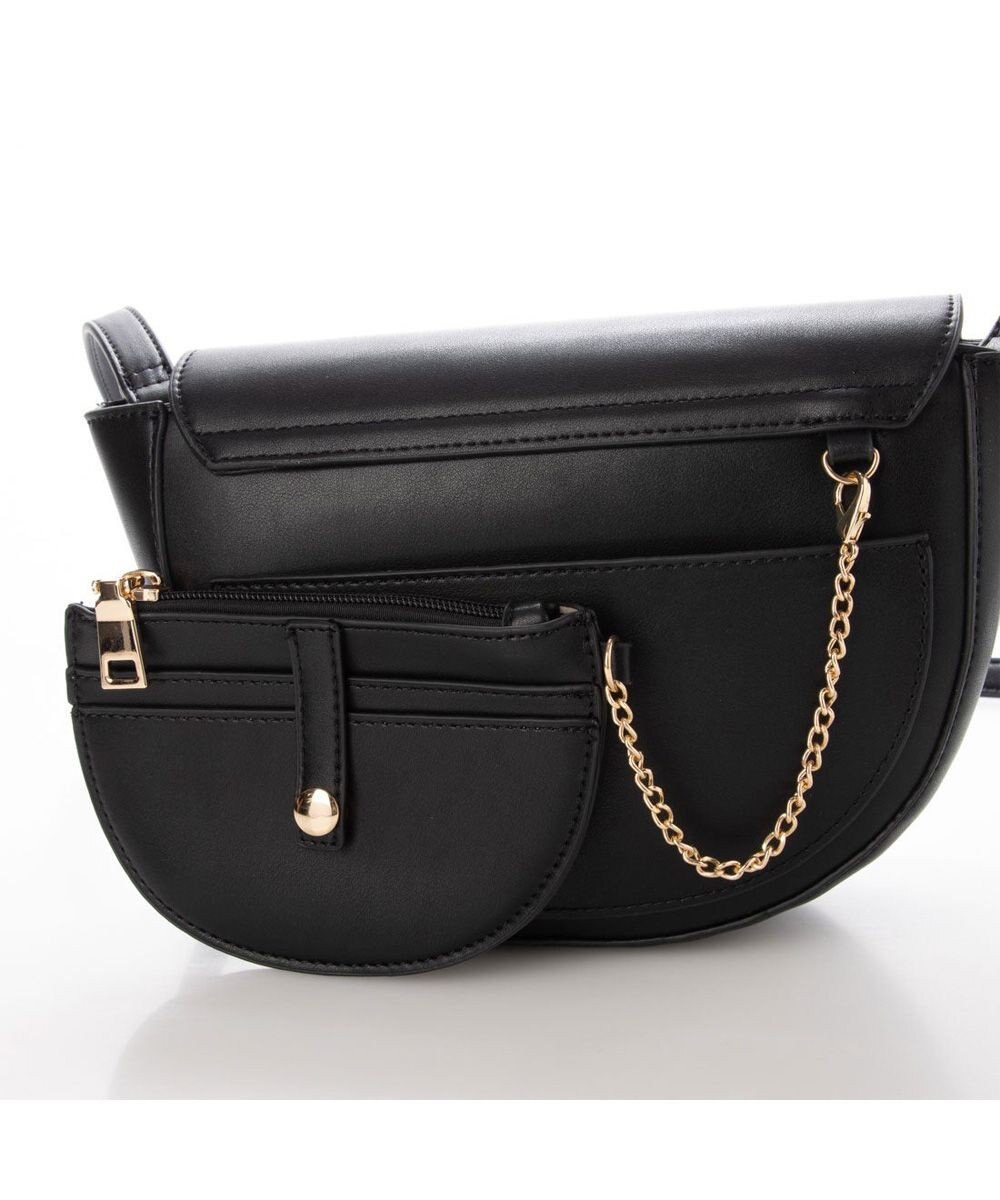 UNBILLION cachecache 財布ポーチ付きハーフムーンショルダーバッグ 