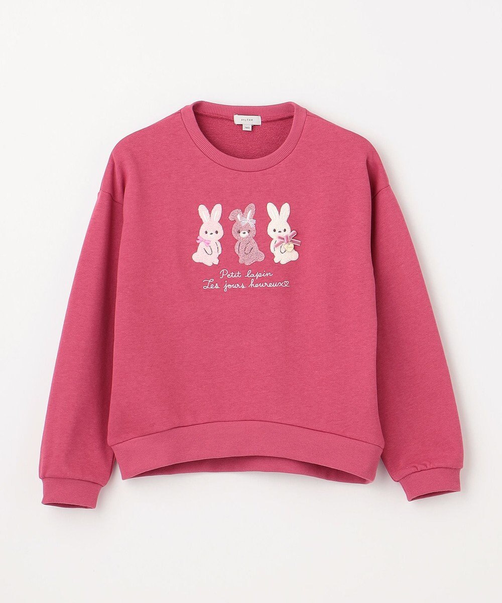 ANY KIDS 【らくっトレーナー】アニマル 裏毛 サガラ刺しゅう トレーナー 