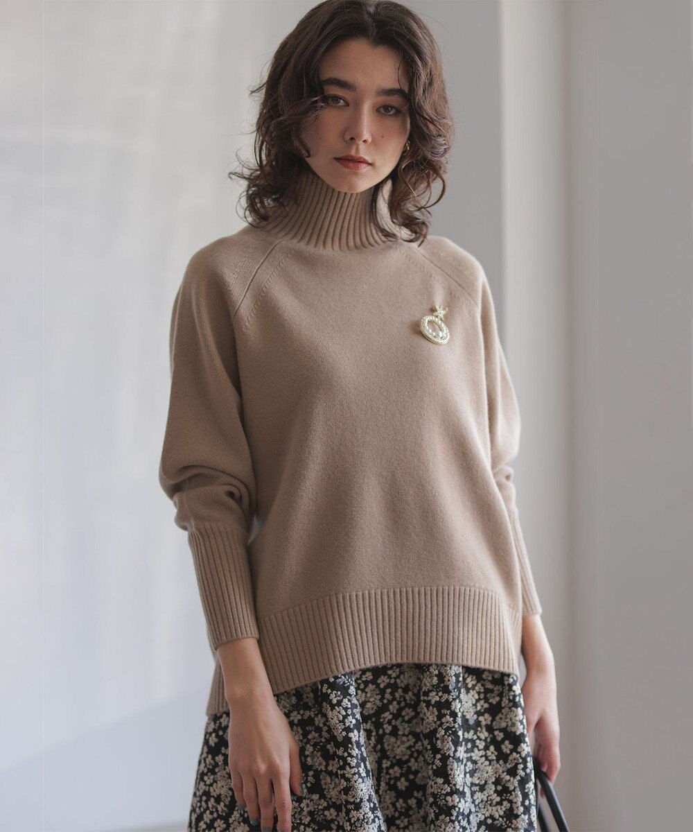 組曲 S ウールカシミヤミックス ロールネックニット 