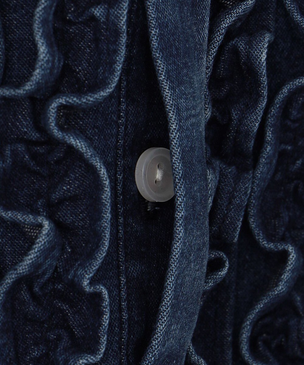 組曲 S 【WEB限定】フロントフリル デニムブラウス 