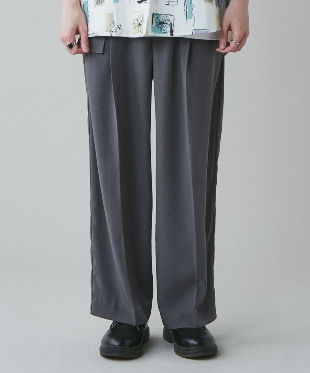 WEGO トロミ　ベルト付きワイドスラックス 