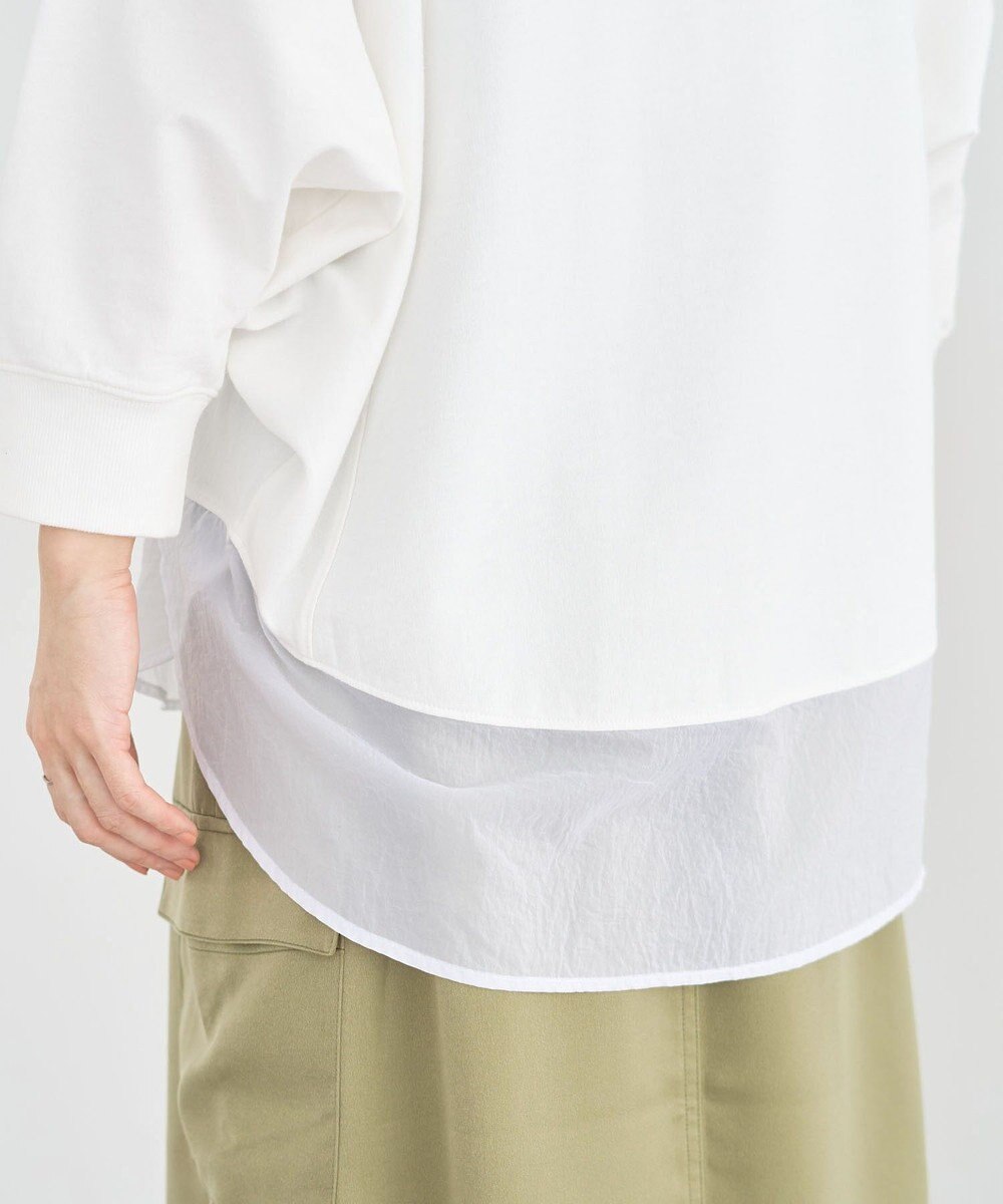 Green Parks 七分袖ドルマン裏毛シアードッキングプルオー 