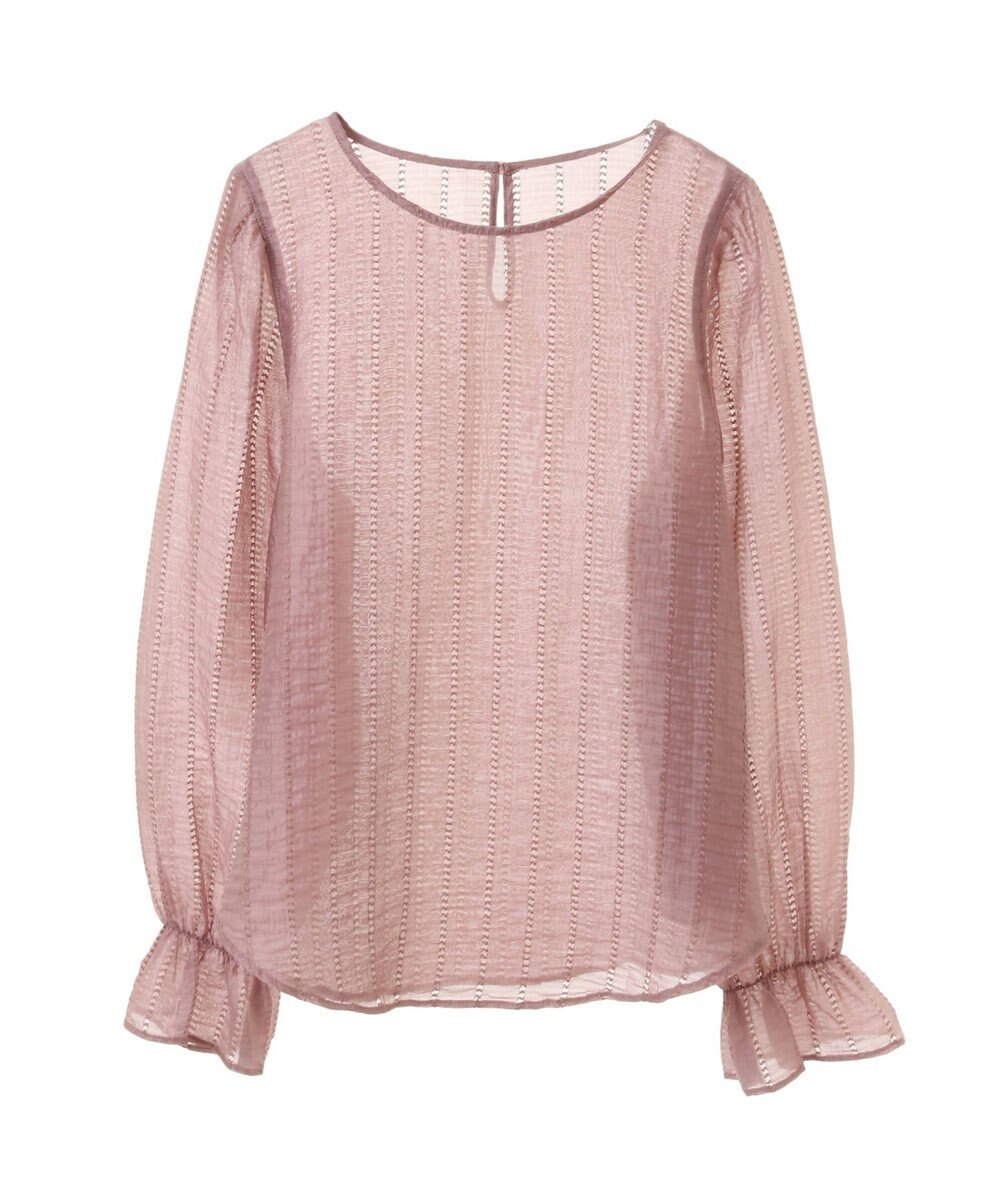 earth music&ecology キャンディースリーブシアーブラウス 