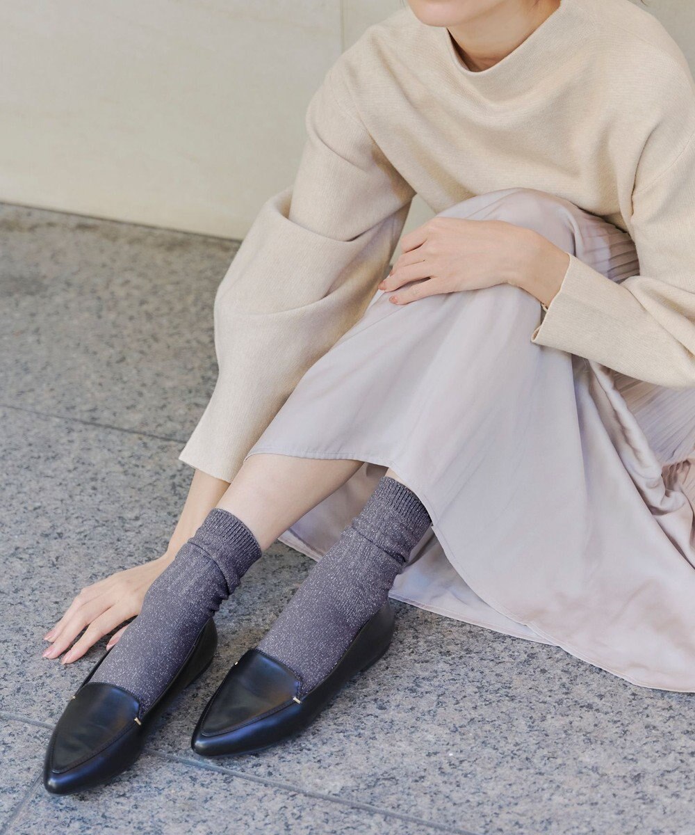 Tiaclasse シャイニーリブソックス 