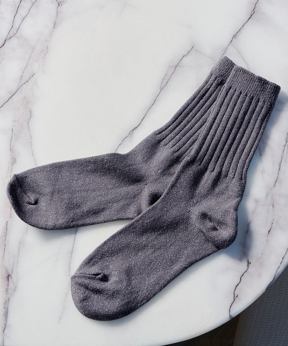 Tiaclasse シャイニーリブソックス 