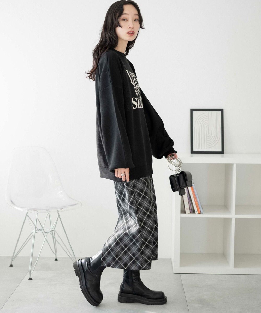 WEGO ウェーブロゴジャガードニットプルオーバー 