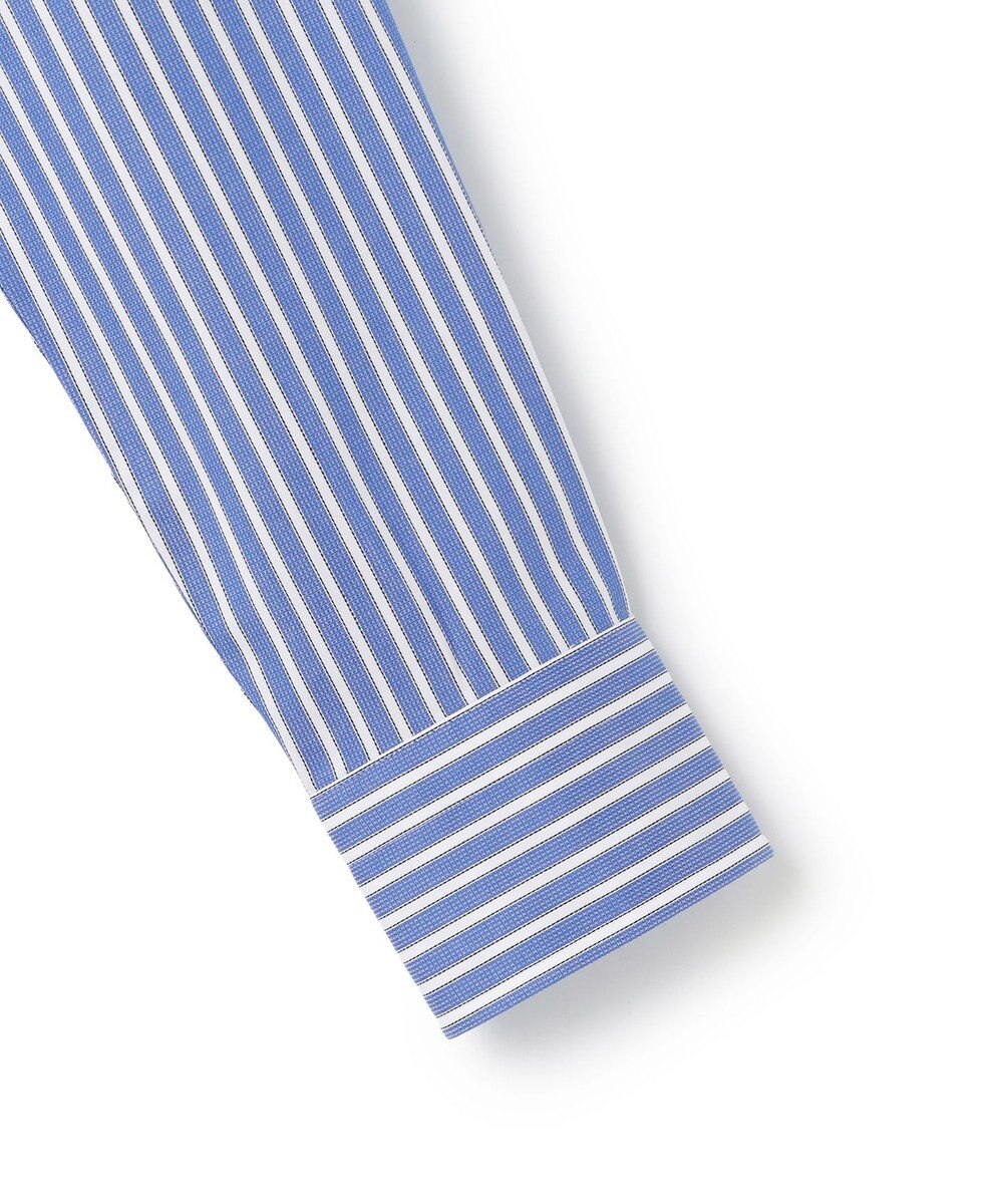 J.PRESS MEN 【PREMIUM PLEATS / 形態安定】スーピマコットンパナマストライプ シャツ / B.D. 