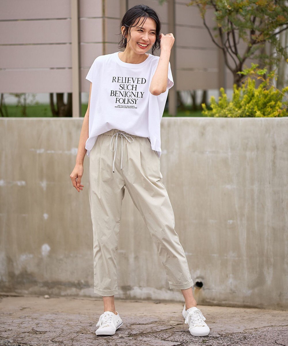 ANY フレンチスリーブロゴTシャツ 