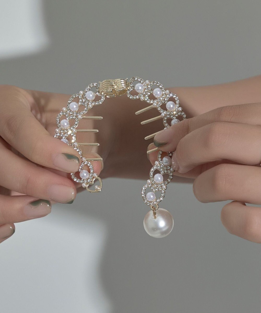 Phoebe <オンワード限定セット>ルナドロップパールイヤリング×ハートシニヨンカフ 