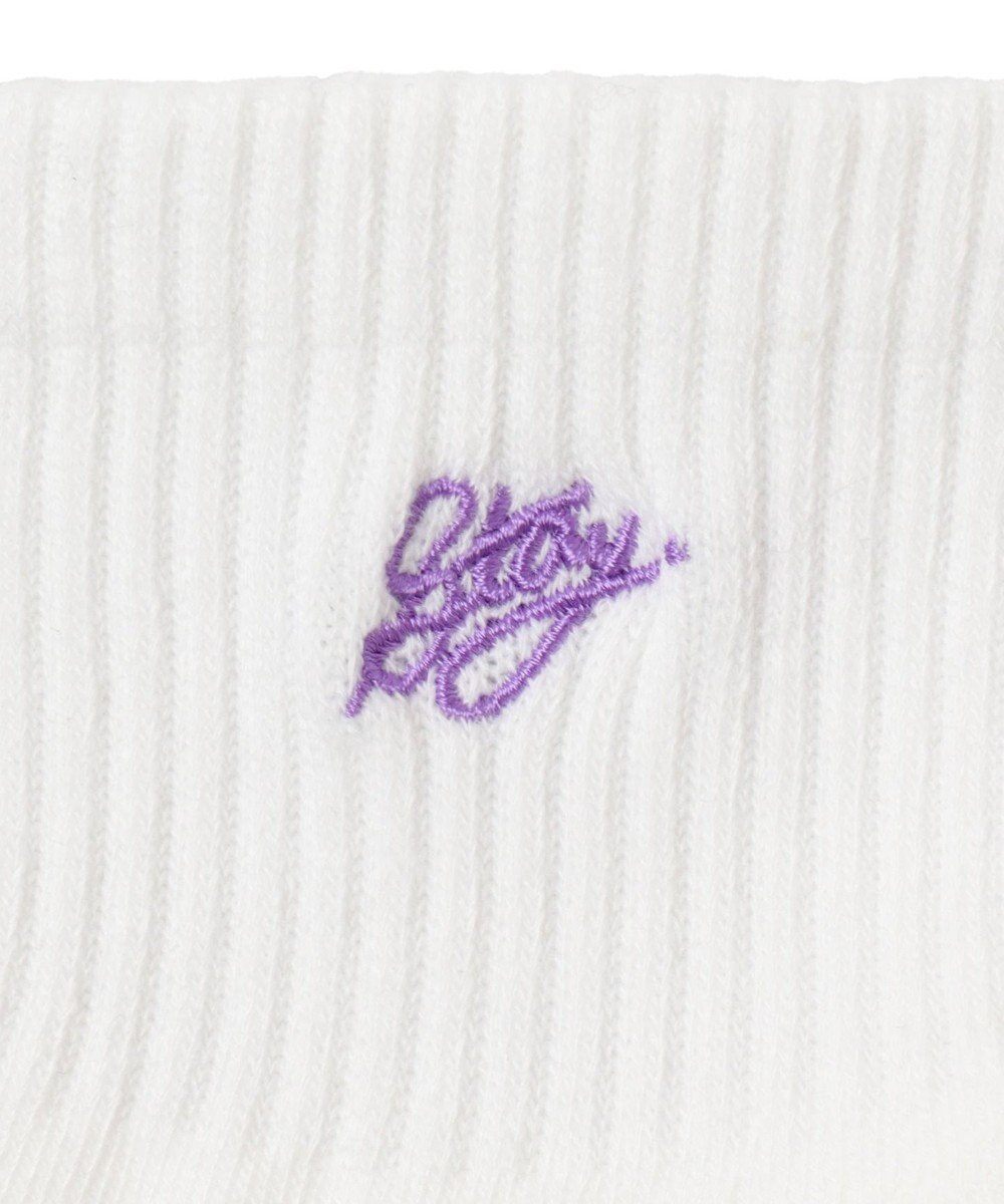 WEGO カラーロゴ刺繍アンクルパイルソックス 