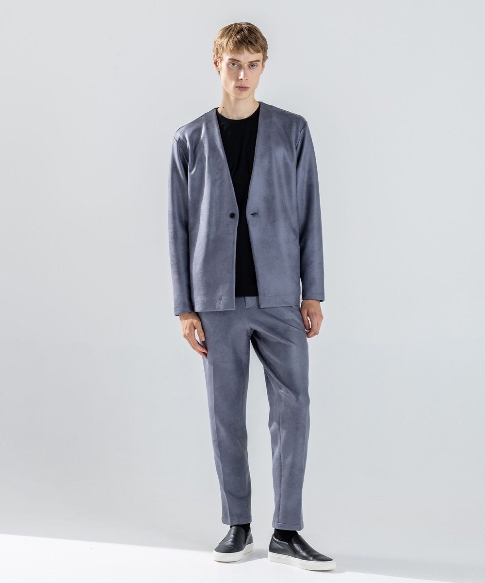 JOSEPH HOMME 新素材【ストレッチ/光沢感】レザーライクジャージードロスト付きテーパードパンツ / PEGG CONVERTIBLE 