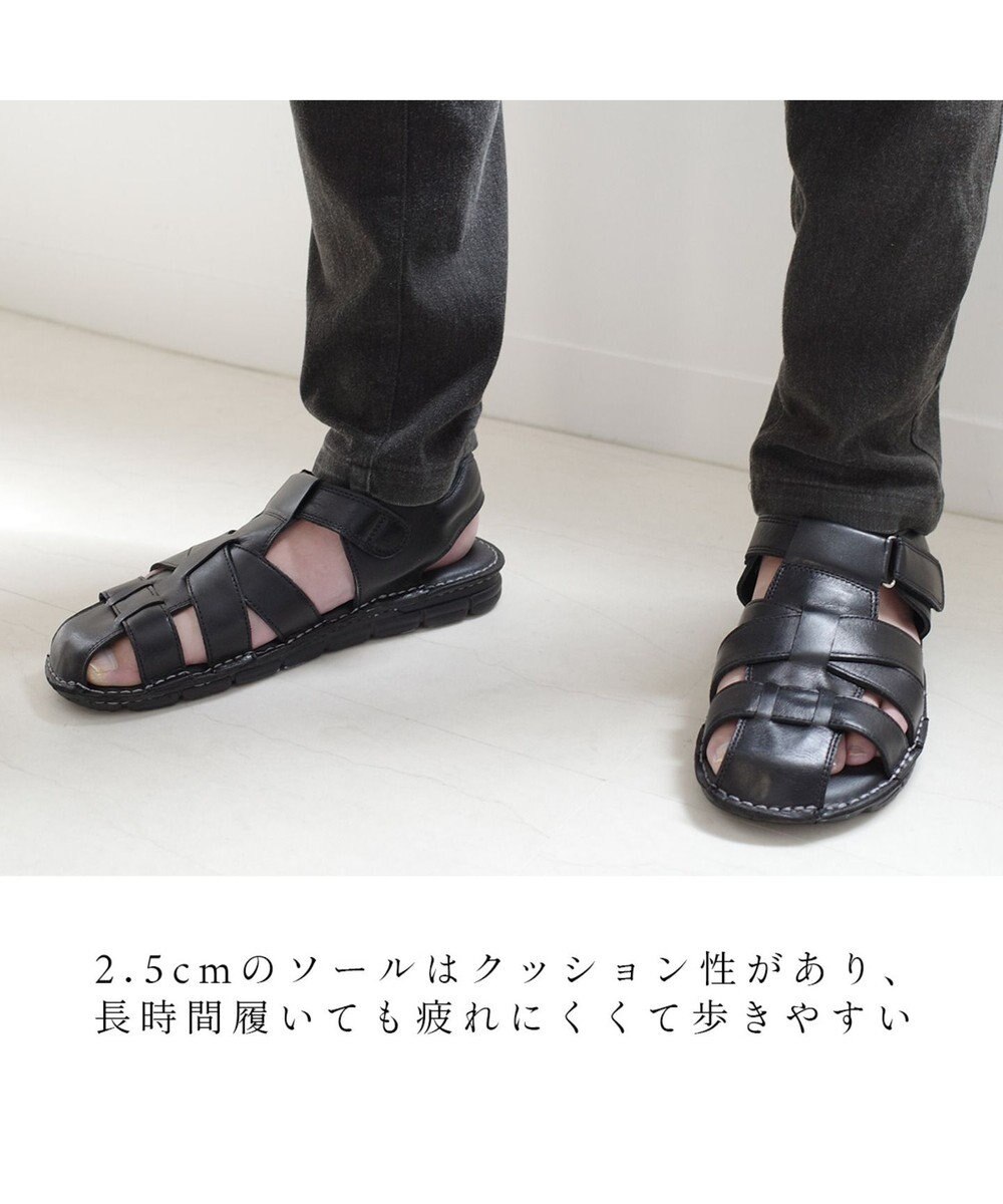 Pointer 本革カジュアルサンダル メンズ 