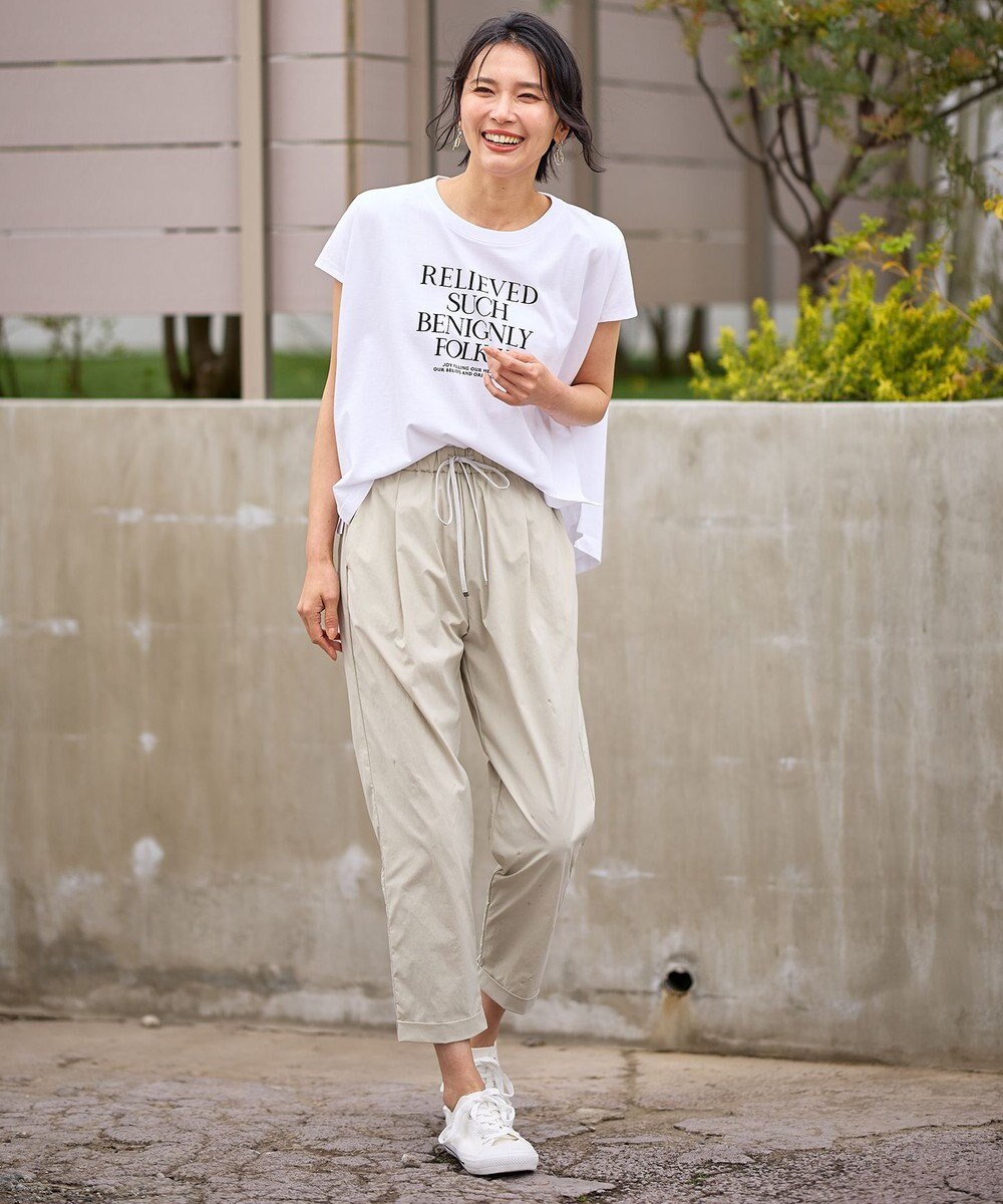 ANY フレンチスリーブロゴTシャツ 