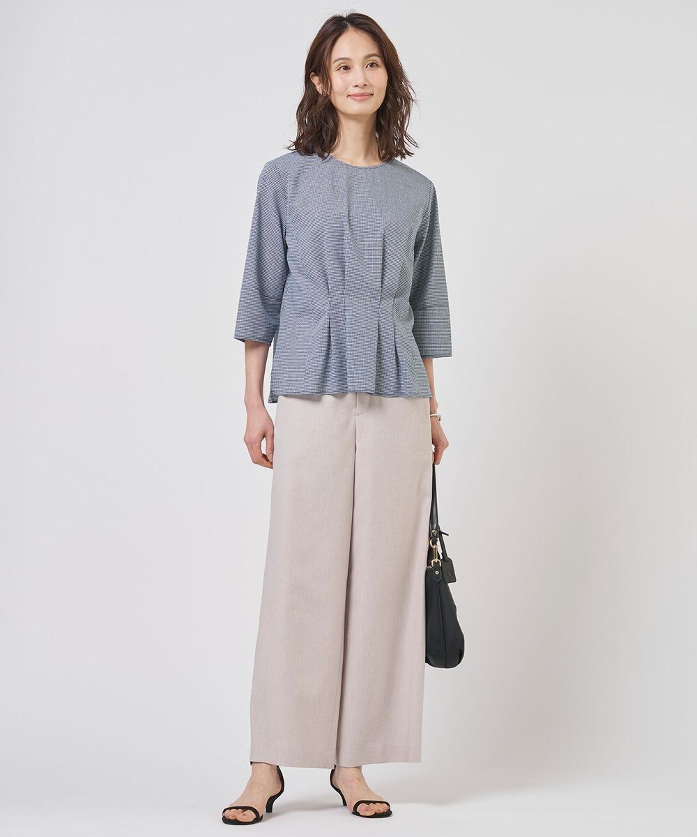 J.PRESS LADIES S リネンminiチェック プルオーバー ブラウス 