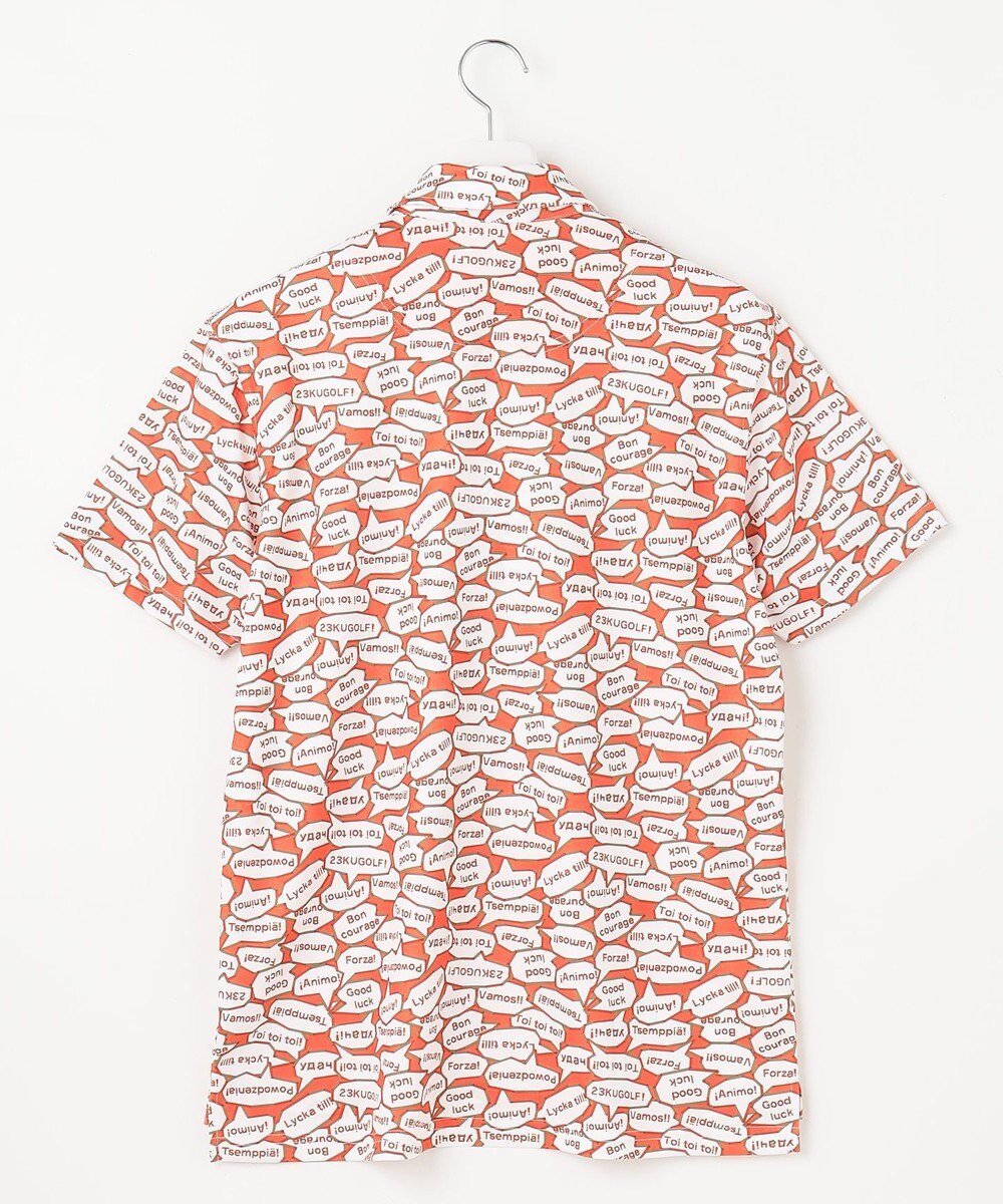 23区GOLF 【MEN】【吸水速乾/UVカット】YELL総柄プリントポロシャツ 