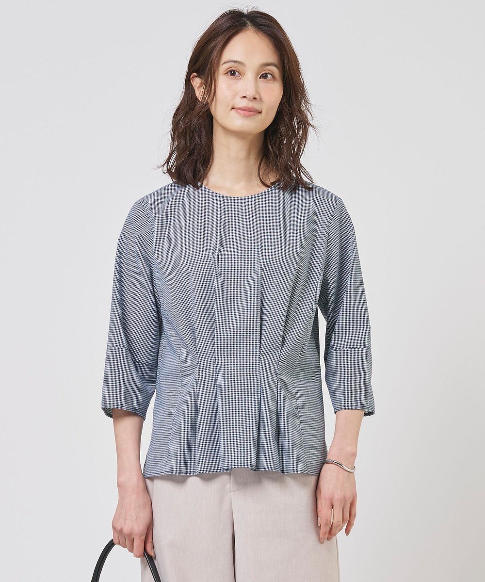 J.PRESS LADIES S リネンminiチェック プルオーバー ブラウス 