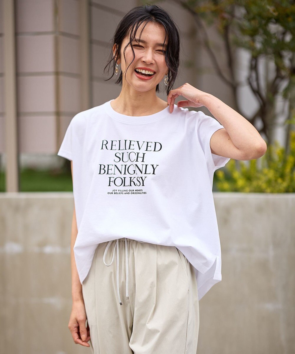 接触冷感】フレンチスリーブロゴTシャツ / any FAM | ファッション通販 【公式通販】オンワード・クローゼット