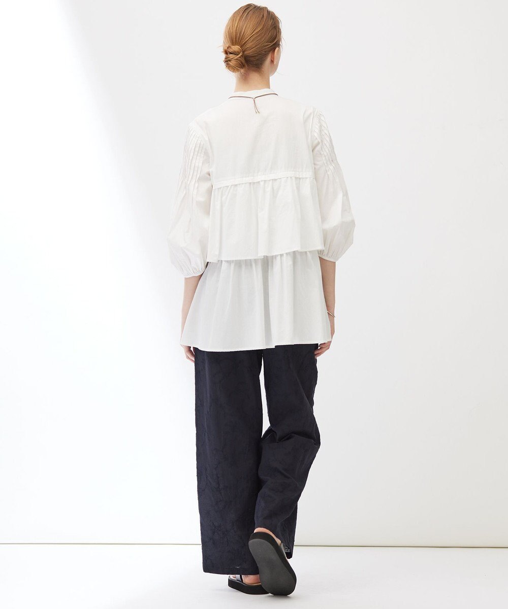 23区 【Indian Factory】コットンポプリン タックディテール チュニックブラウス 