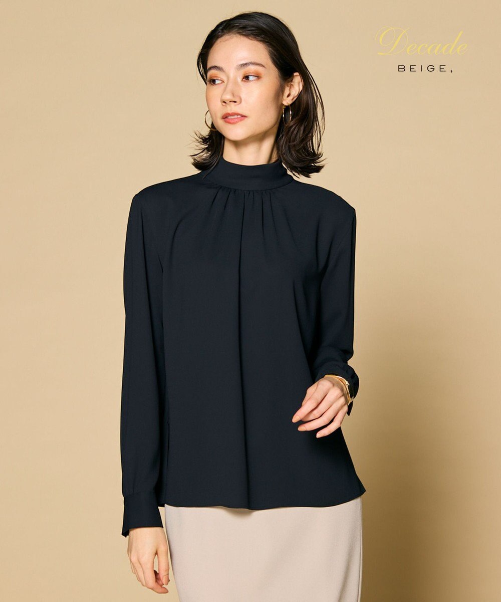 BEIGE， EVA / ハイネックロングスリーブブラウス 