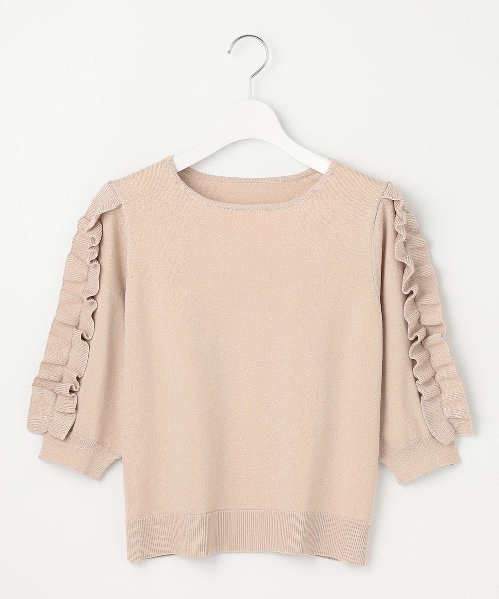 Feroux 【洗える】フリルスリーブニット 