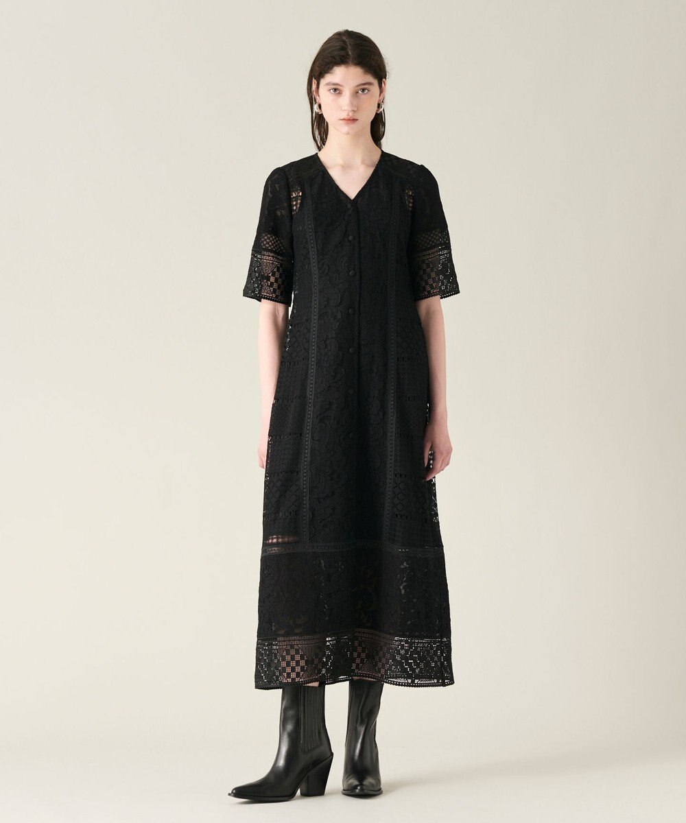 GRACE CONTINENTAL コンビレースVネックワンピース 