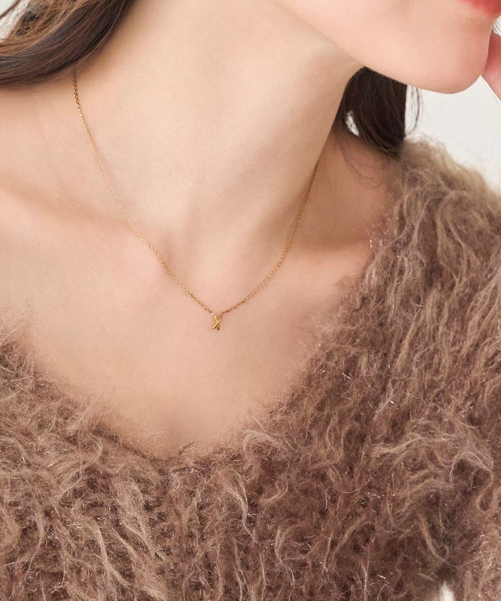 Phoebe 【数量限定】クロスネックレス&ビジューフートピアスセット/BOX&ショッパー付き 