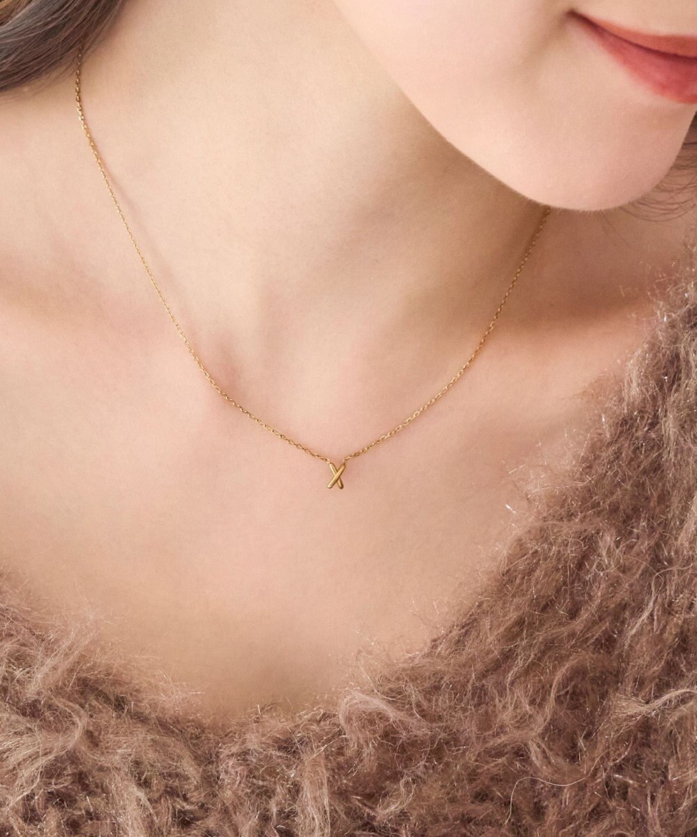 Phoebe 【数量限定】クロスネックレス&ビジューフートピアスセット/BOX&ショッパー付き 