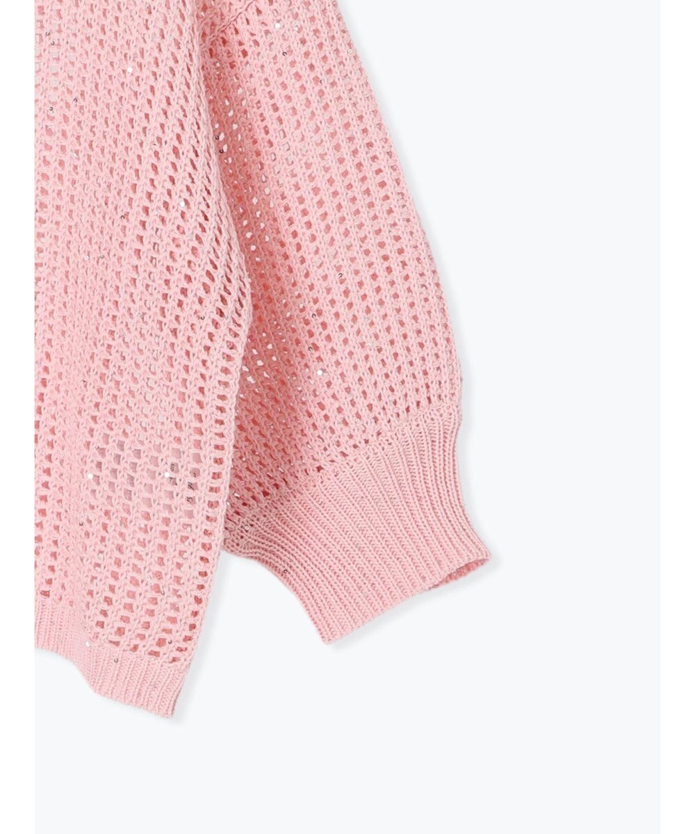 Te chichi スパンコールメッシュハーフスリーブニット《2025Autumn catalog item》 