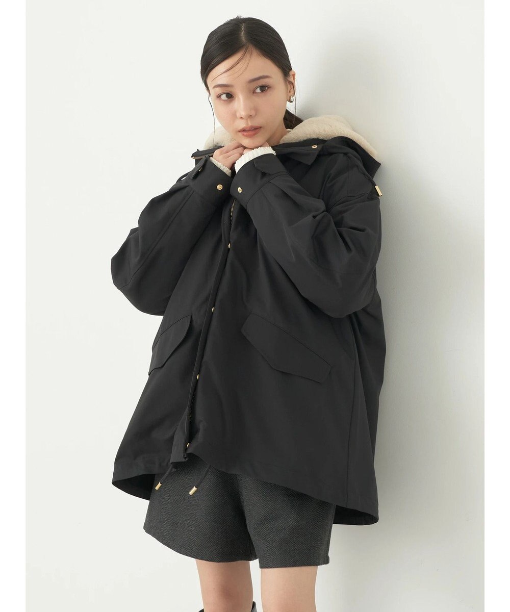 earth music&ecology マルチウェイマウンテンパーカー（ファー） 