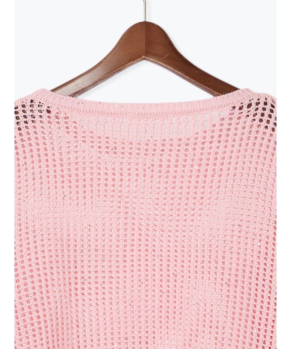 Te chichi スパンコールメッシュハーフスリーブニット《2025Autumn catalog item》 