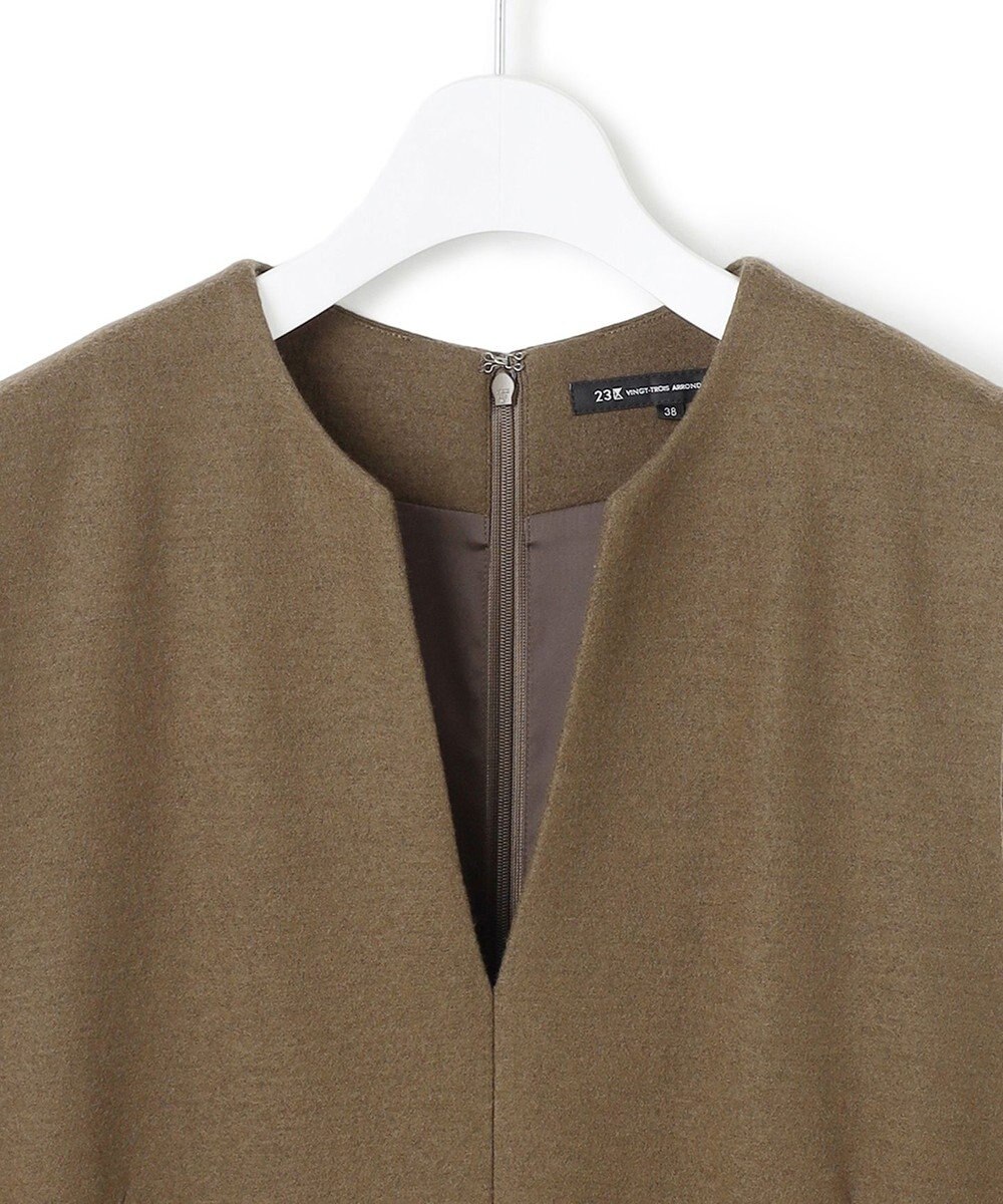 23区 S ウールミルドジャージー ボックスタック ジャンパースカート 