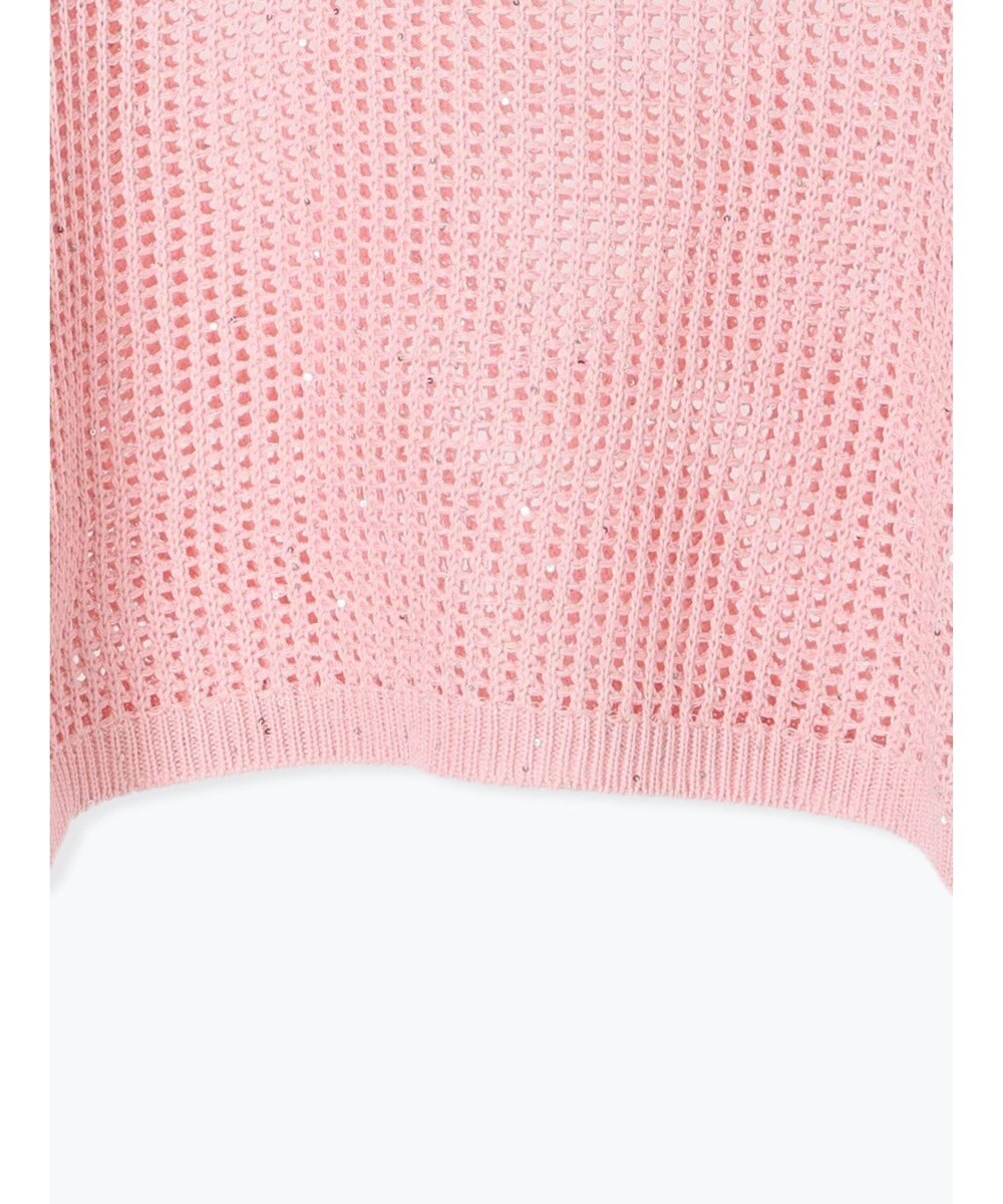 Te chichi スパンコールメッシュハーフスリーブニット《2025Autumn catalog item》 