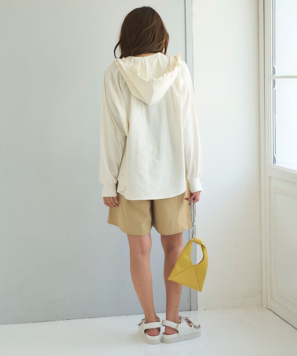 Feroux 【接触冷感・UVカット・吸水速乾】ラッシュガードフリル パーカー 