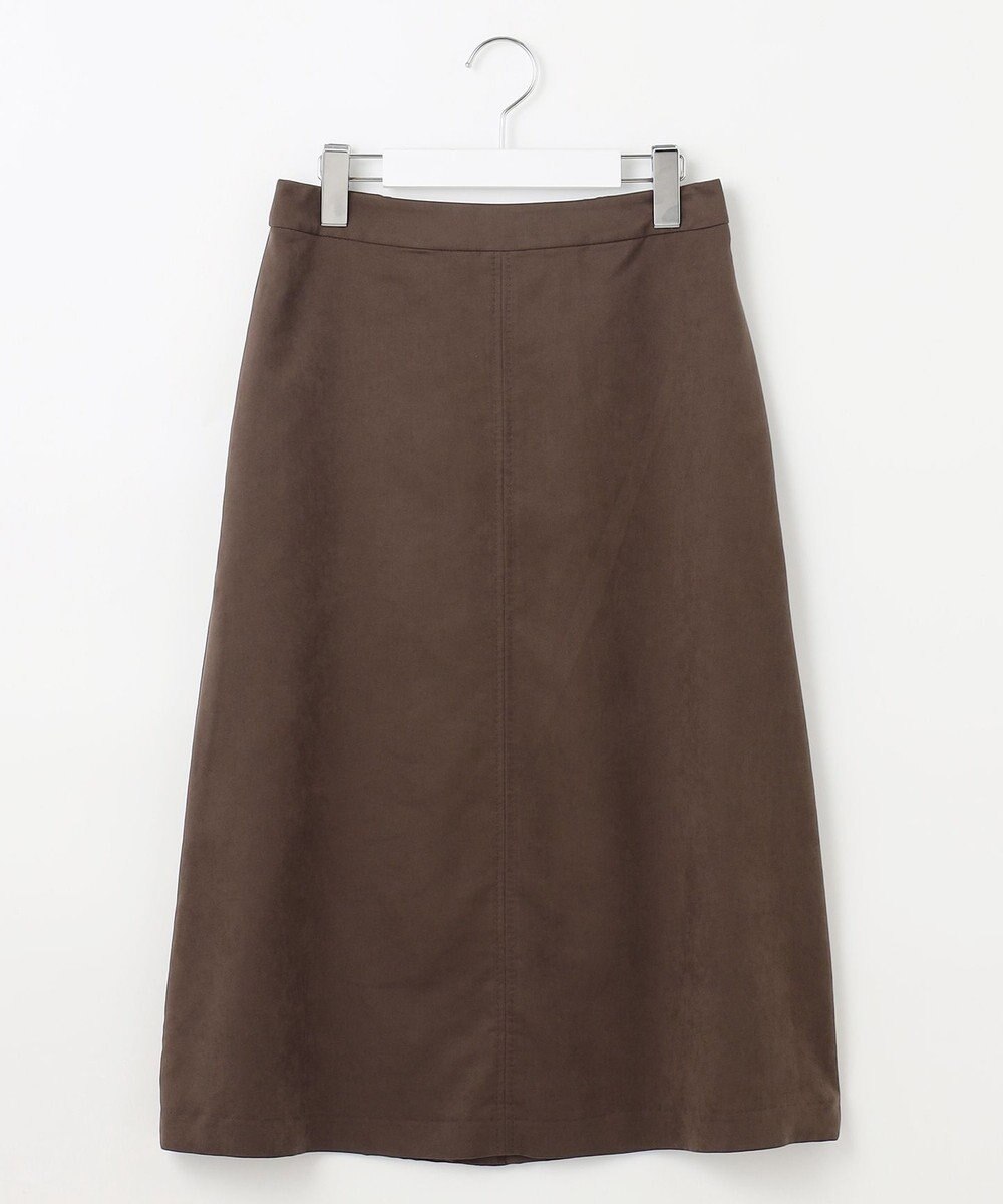 J.PRESS LADIES L 【洗える】シルセームスエード スカート 