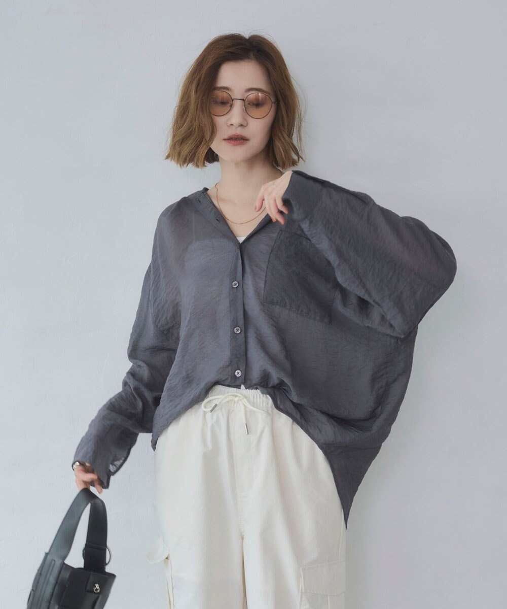 WEGO 【2026年春夏新作】シアーフードシャツ 
