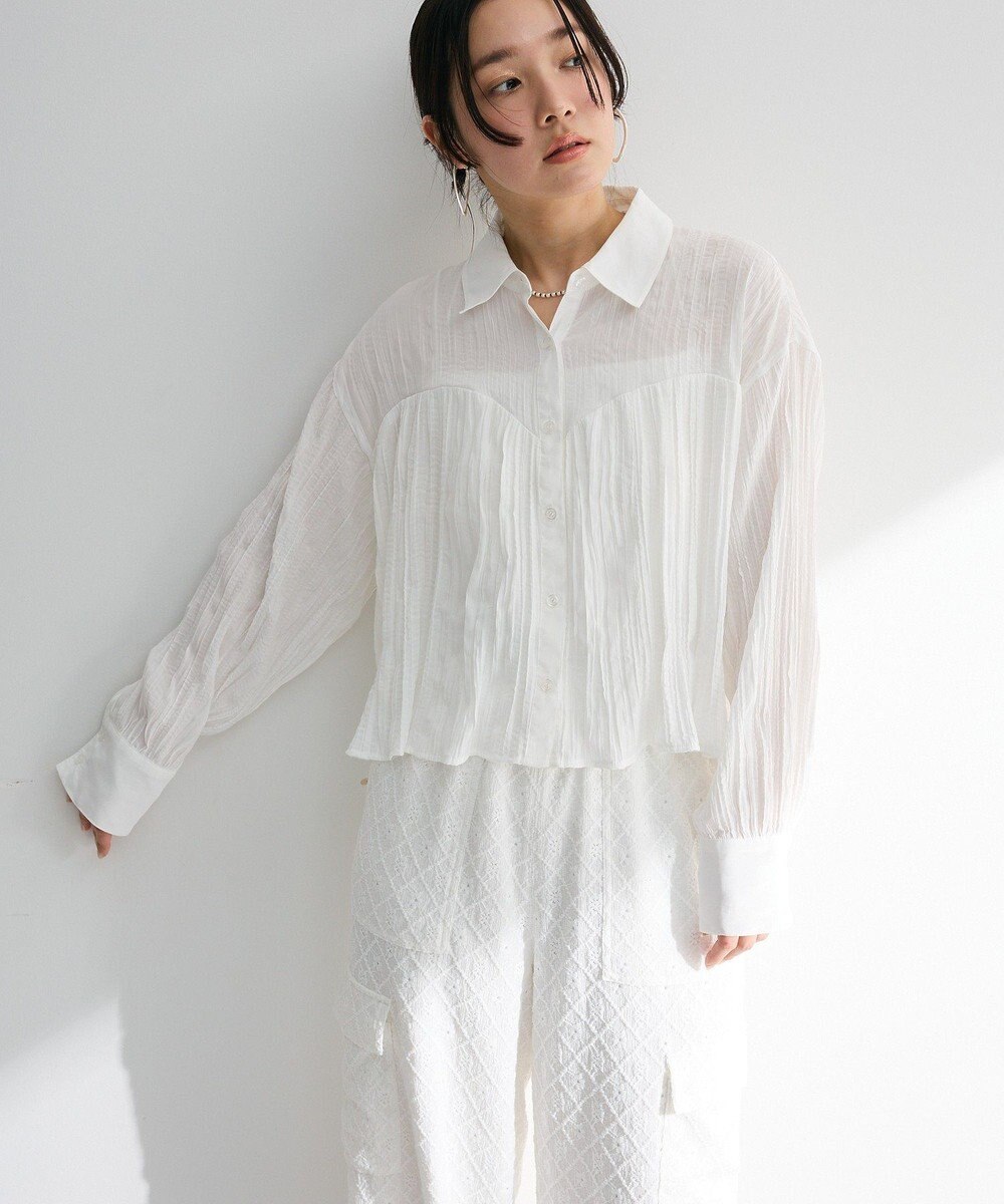 Green Parks ・ＳＵＧＡＲ　ＳＰＯＯＮ　ワッシャーキリカエブラウス 