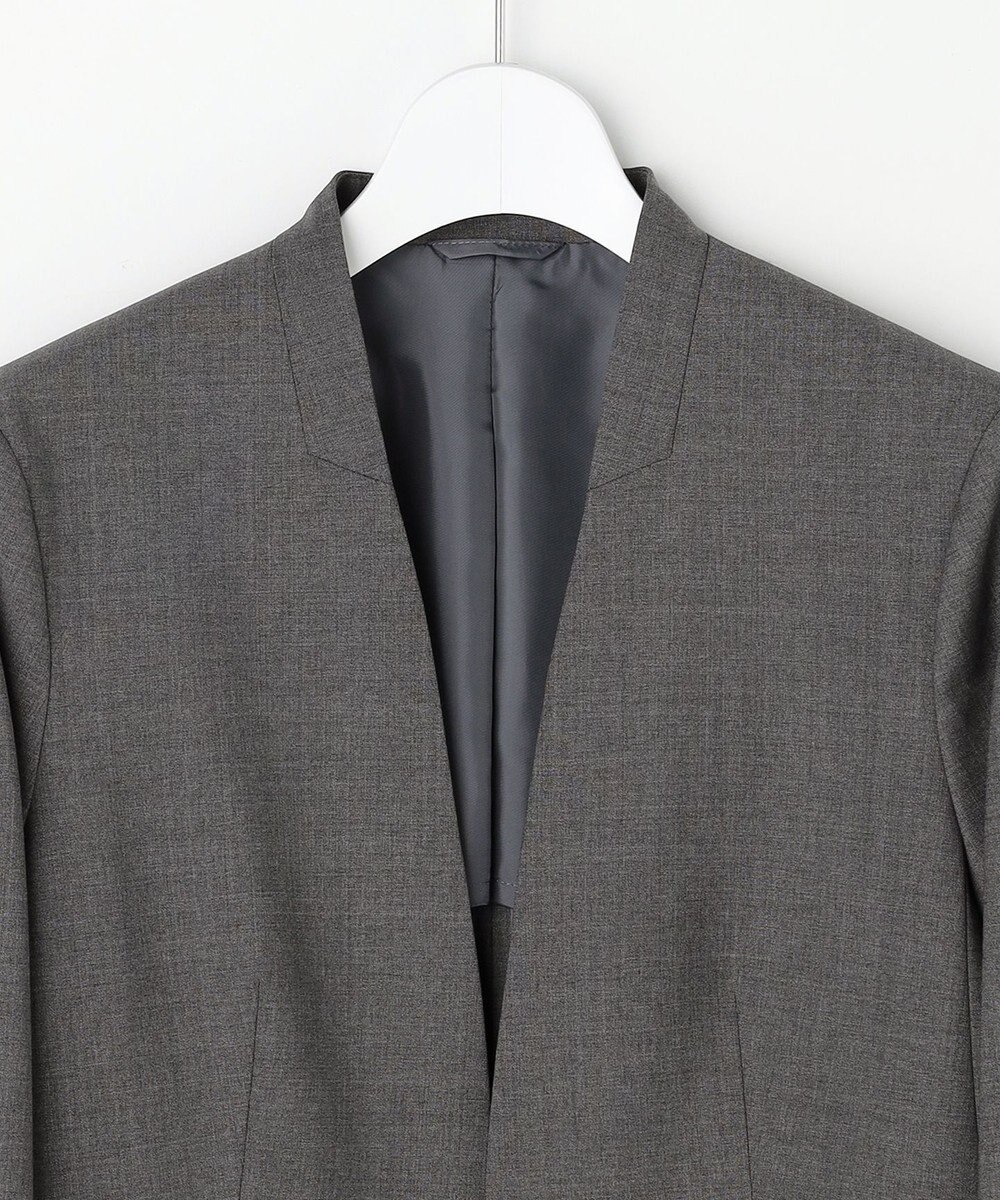 J.PRESS LADIES 【セットアップ対応】BAHARIYE SOLID ノーカラー ジャケット 