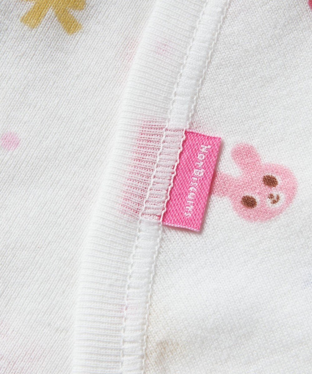 MIKI HOUSE HOT BISCUITS 【50-60cm】 フライス素材の総柄コンビ肌着 