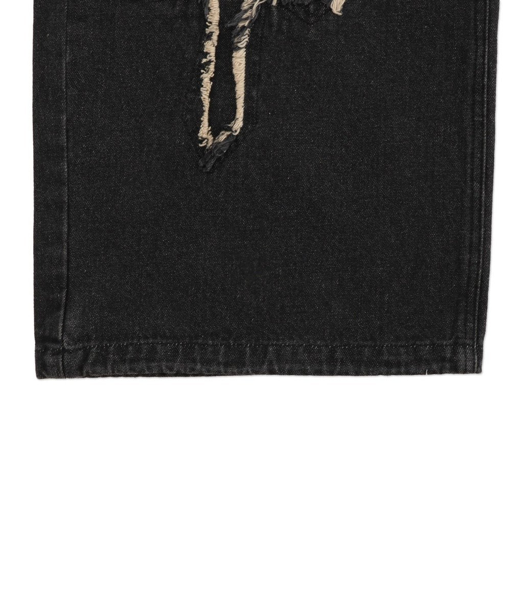 WEGO 【ユニセックス着用ITEM】フリンジデニムパンツ 