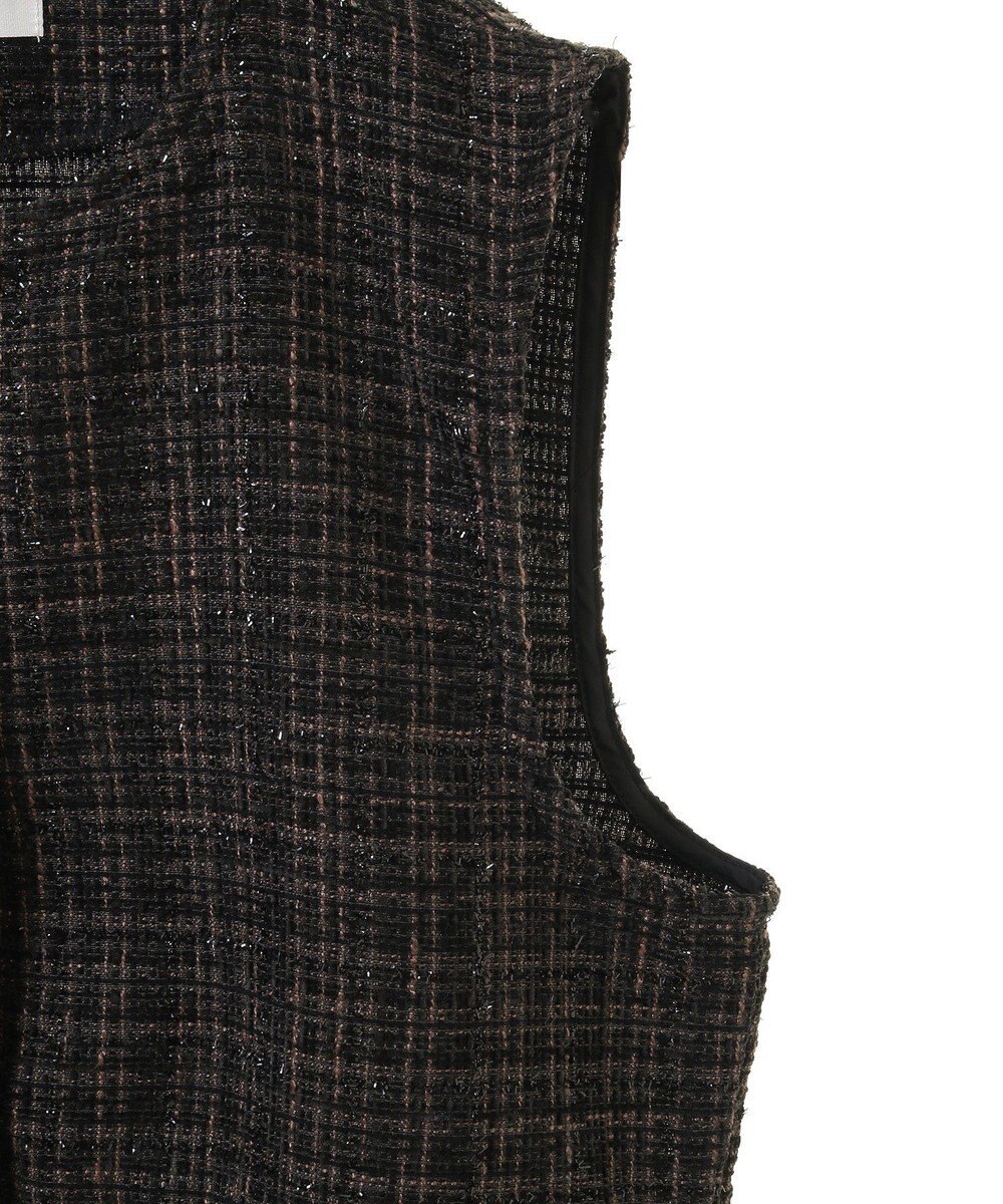 Green Parks ラメツィードペプラムベスト 