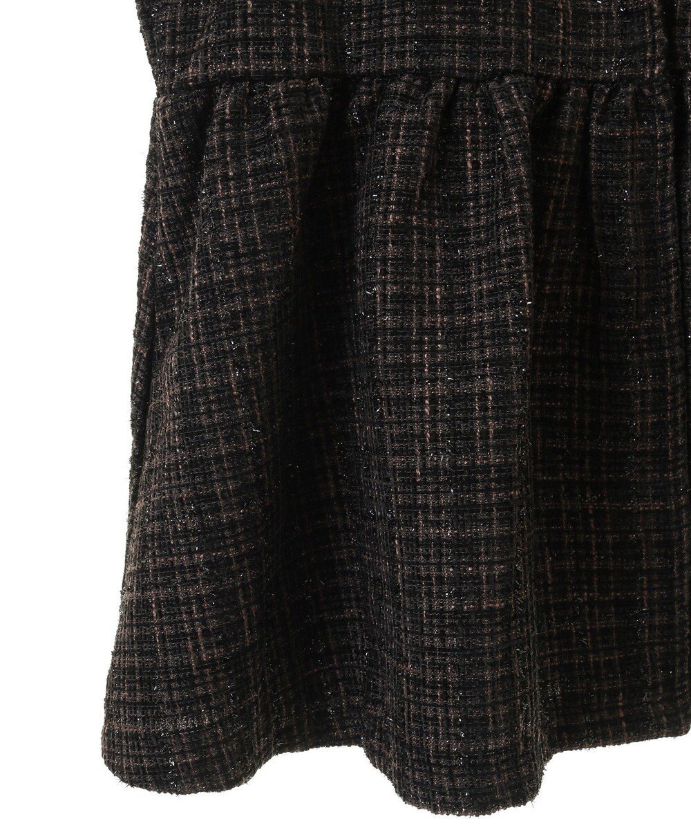 Green Parks ラメツィードペプラムベスト 