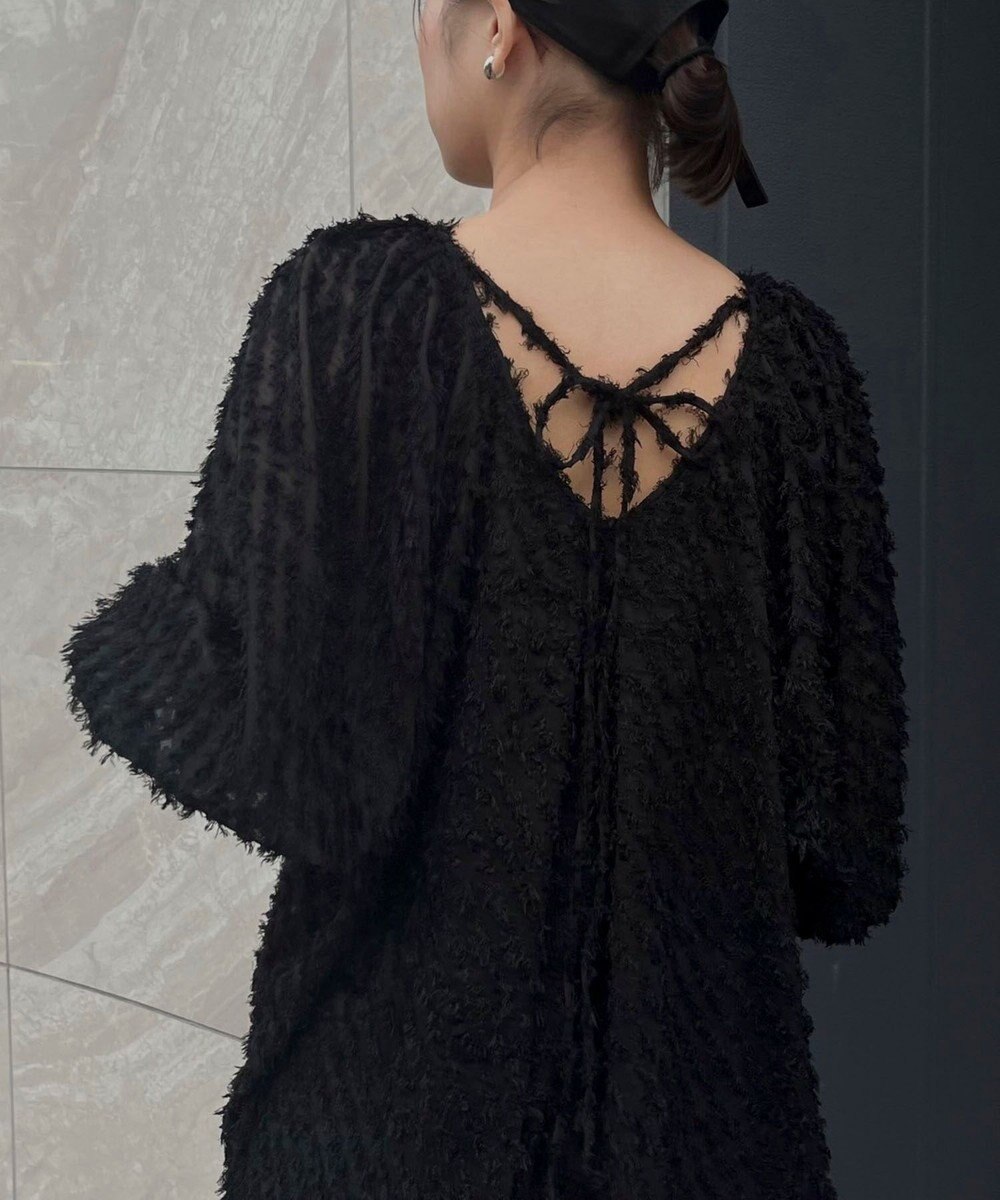 Green Parks AnriettMusee カットジャガードタックブラウス 