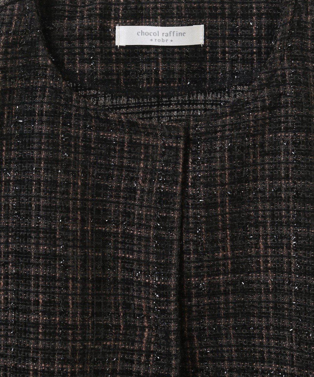 Green Parks ラメツィードペプラムベスト 